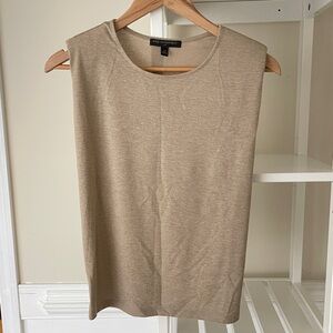 Elegant Tan Sleeveless Top